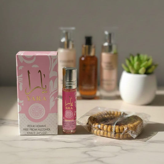 Alcohol-Free Yara Attar with Tasbeeh – 8ml Gift Set