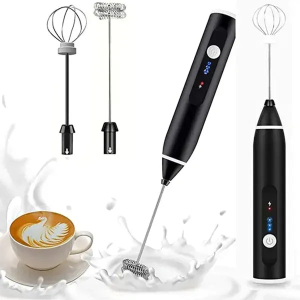 2-in-1 Rechargeable Coffee Beater & Electric Milk Frother – Smooth Mixing, Compact & Easy to Use