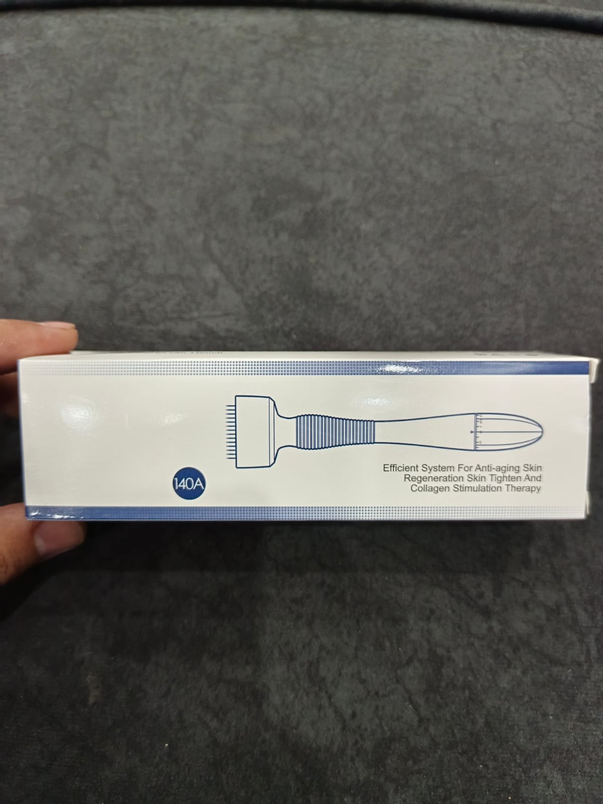 Professional Derma Stamp Adjustable 0–3mm – 140 Pin Titanium Micro Needling Tool for Face, Beard & Scalp Care